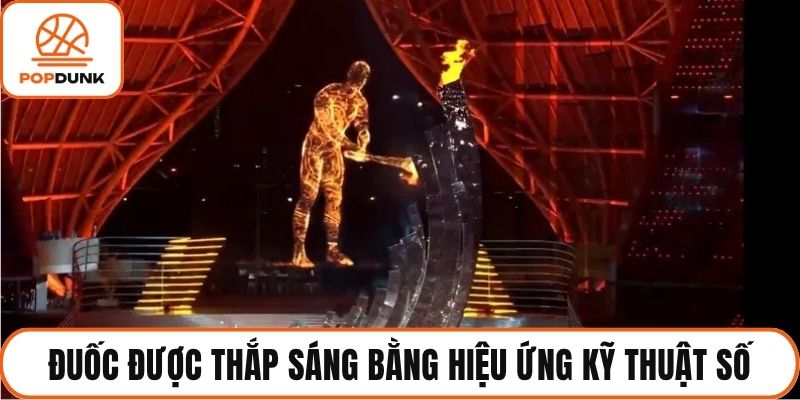 Đuốc ASIAD được thắp sáng bằng hiệu ứng kỹ thuật số