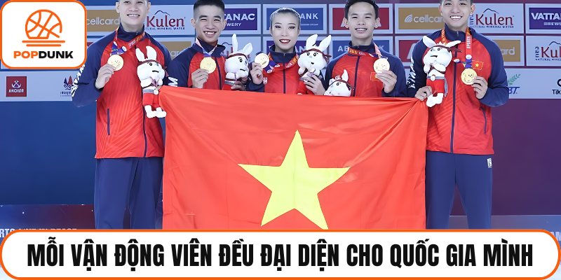 Mỗi vận động viên ASIAD đều là đại diện cho quốc gia mình